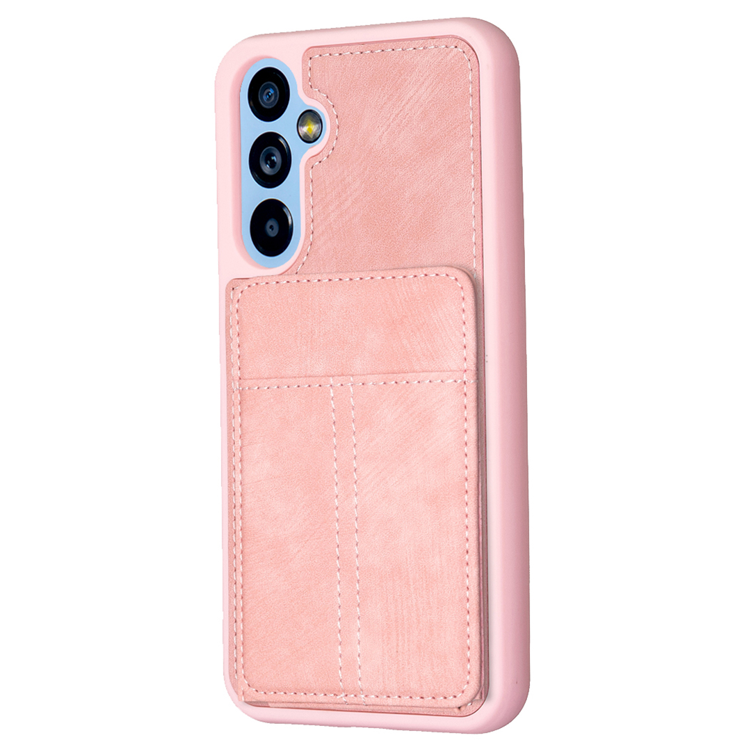 

BF28 Für Samsung Galaxy A54 5G Kartensteckplätze Shell Matte PU Lederbeschichtete TPU -telefonabdeckung Kickstand Hülle - Rosa, Galaxy A54 5G