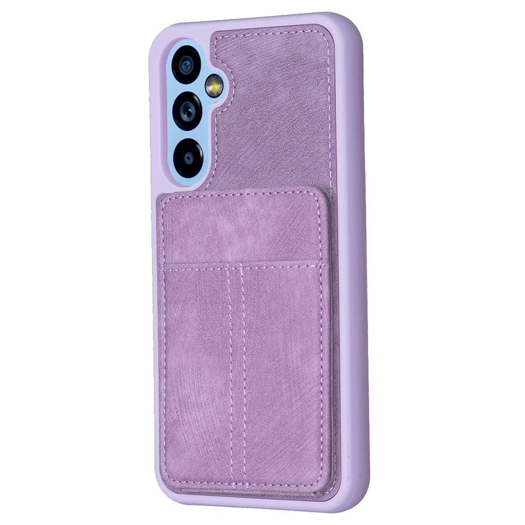 

BF28 Für Samsung Galaxy A54 5G Kartensteckplätze Shell Matte PU Lederbeschichtete TPU -telefonabdeckung Kickstand Hülle - Lila, Galaxy A54 5G