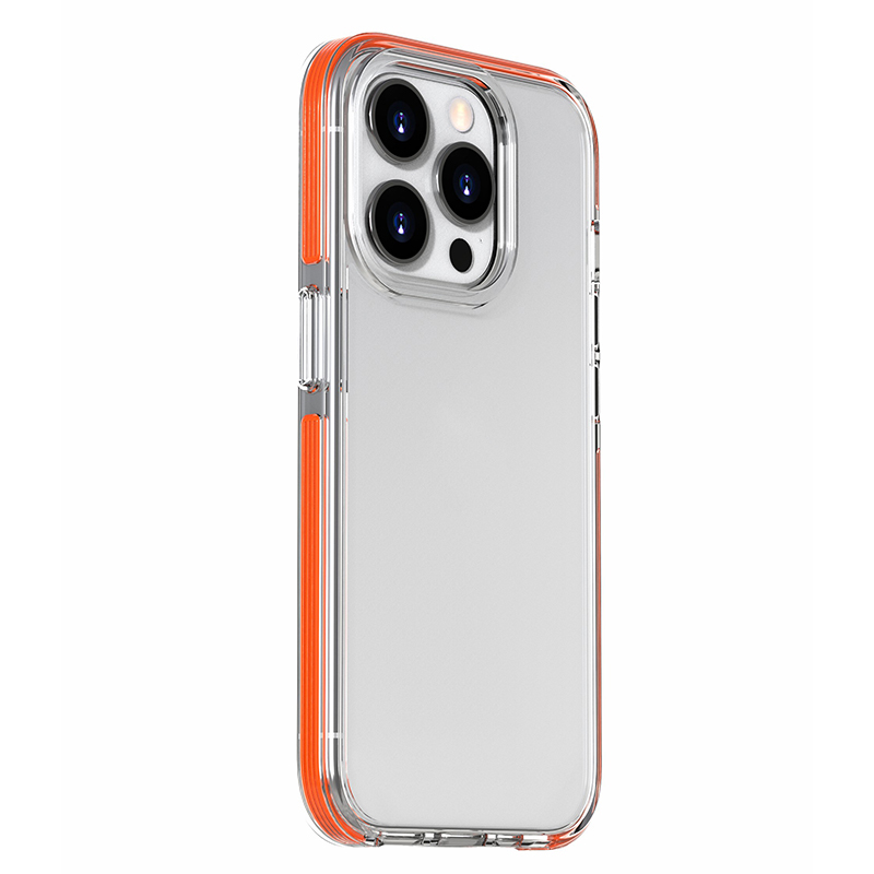 

Anti-drogen-telefonhülle Für Iphone 15 Plus Stoßdämpfer Case Crystal Clear Hard PC+Soft Tpu+tpe-telefonabdeckung - Orange, iPhone 15 Plus