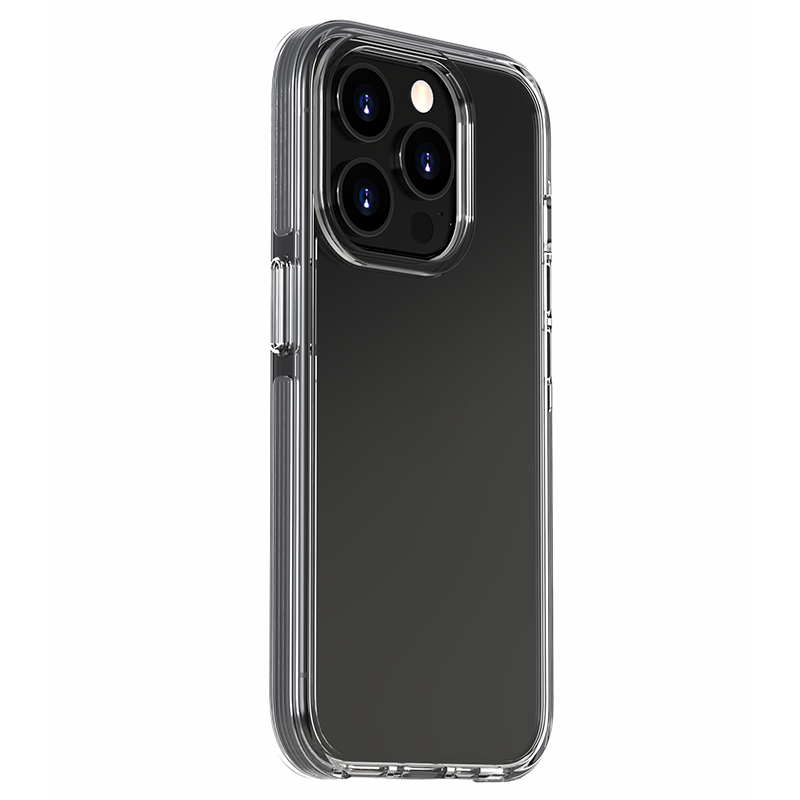 

Crystal Clear Phone Hülle Für Iphone 15 Pro Max Anti-Drop Hart-pc+soft Tpu+tpe-telefonabdeckung - Grau, iPhone 15 Pro Max