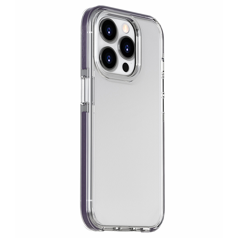 

Crystal Clear Pc+tpu+tpe-telefonhülle Für Iphone 15 Pro Anti-drop-schutz-telefonabdeckung - Dunkelviolett, iPhone 15 Pro