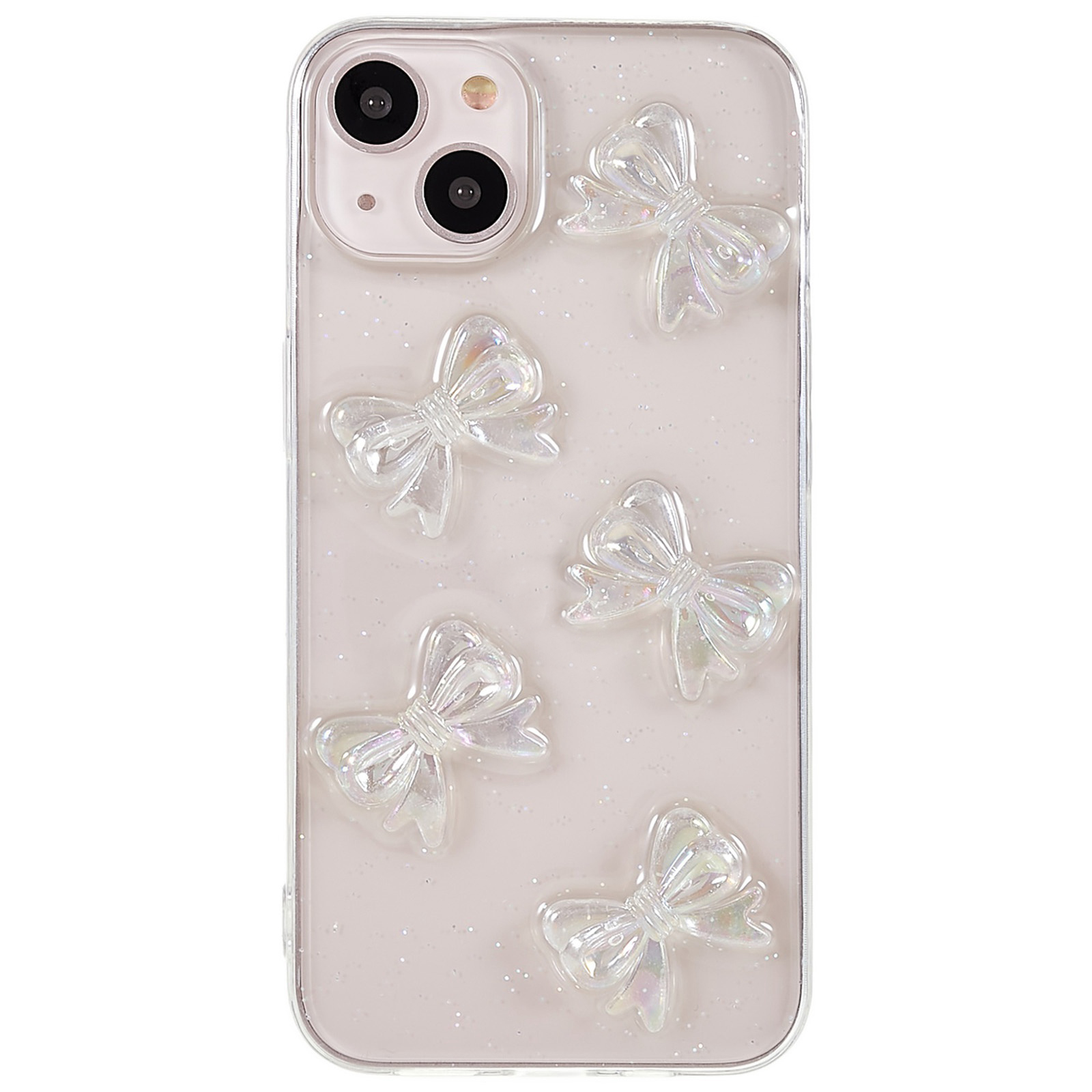 

Für Das Iphone 15 Plus Bowknot-design Anti-drogen-epoxid-tpu-telefonhülle Transparent Zurückgezogene Abdeckung, iPhone 15 Plus