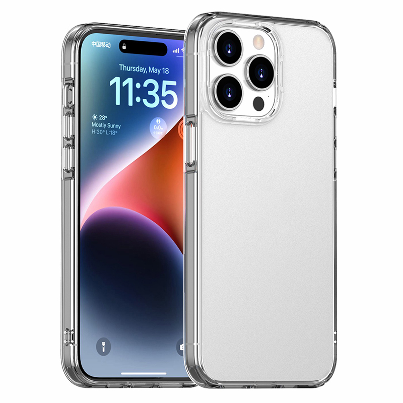 

Für Iphone 15 Pro Four Corners Airbag Phone Hülle Beule Matte TPU+PC Back Protector Deckung - Weiß, iPhone 15 Pro