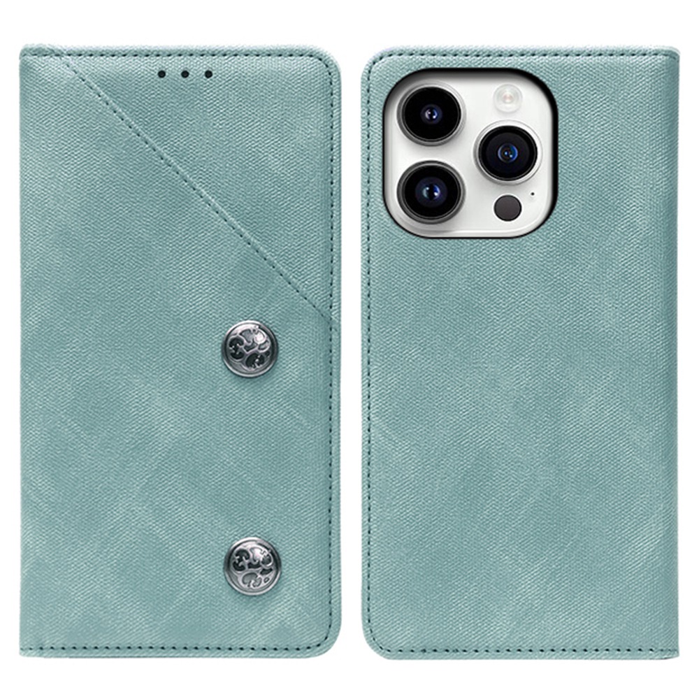 

Idewi Retro Texture Phone Hülle Für Iphone 15 Pro, Magnetische Leder -telefonabdeckung Mit Kartensteckplatz - Grün, iPhone 15 Pro