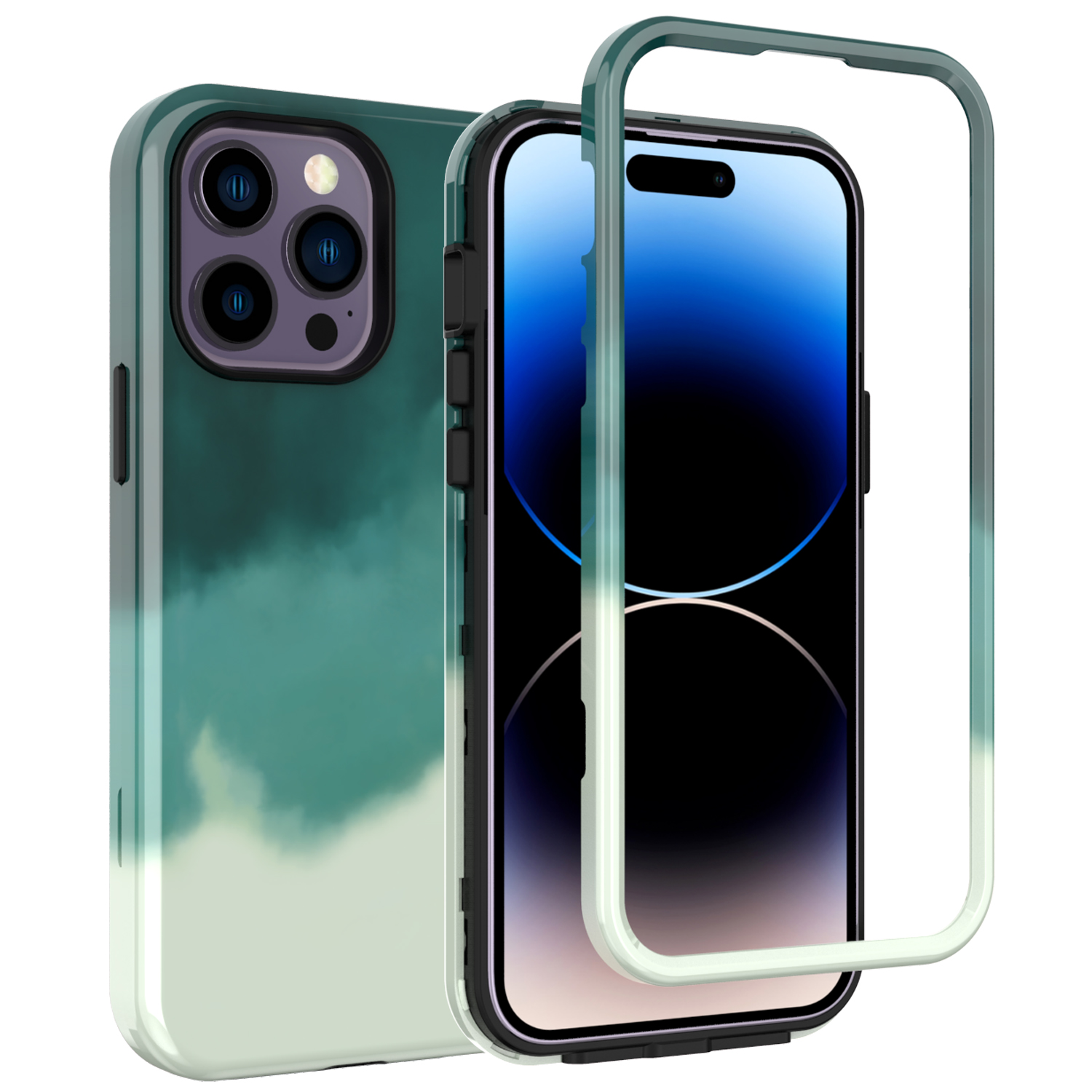 

GW03 PC + Tpu-telefonabdeckung Für Iphone 15 Pro, Imd-muster Drop-proof-smartphone-hülle - 10041 Gradientenfarbe, iPhone 15 Pro