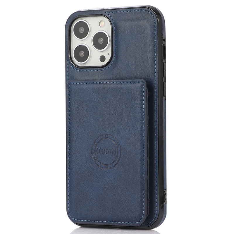 

Pu+tpu-telefonabdeckung Für Iphone 15 Plus Anti-scratch-kartenhalter Kickstand Phone Case Integriertes Metallblatt - Blau, iPhone 15 Plus