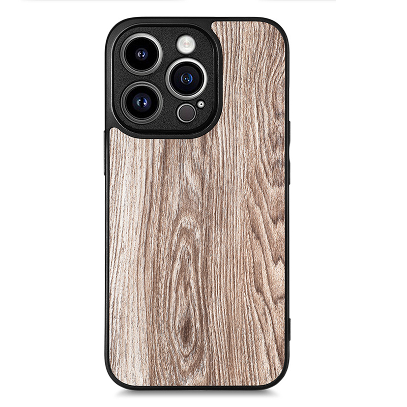 

Für Iphone 15 Pro Max Holz Texture Telefon Hülle PU -lederbeschichtete TPU -stoßdämpferabdeckung - Wasserhyakinthholzkorn, iPhone 15 Pro Max