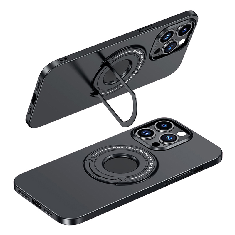 

Pc-telefonhülle Für Iphone 15 Pro Anti-fingerabdruck Mattes Kickstand Mit Magsafe Kompatibel - Schwarz, iPhone 15 Pro