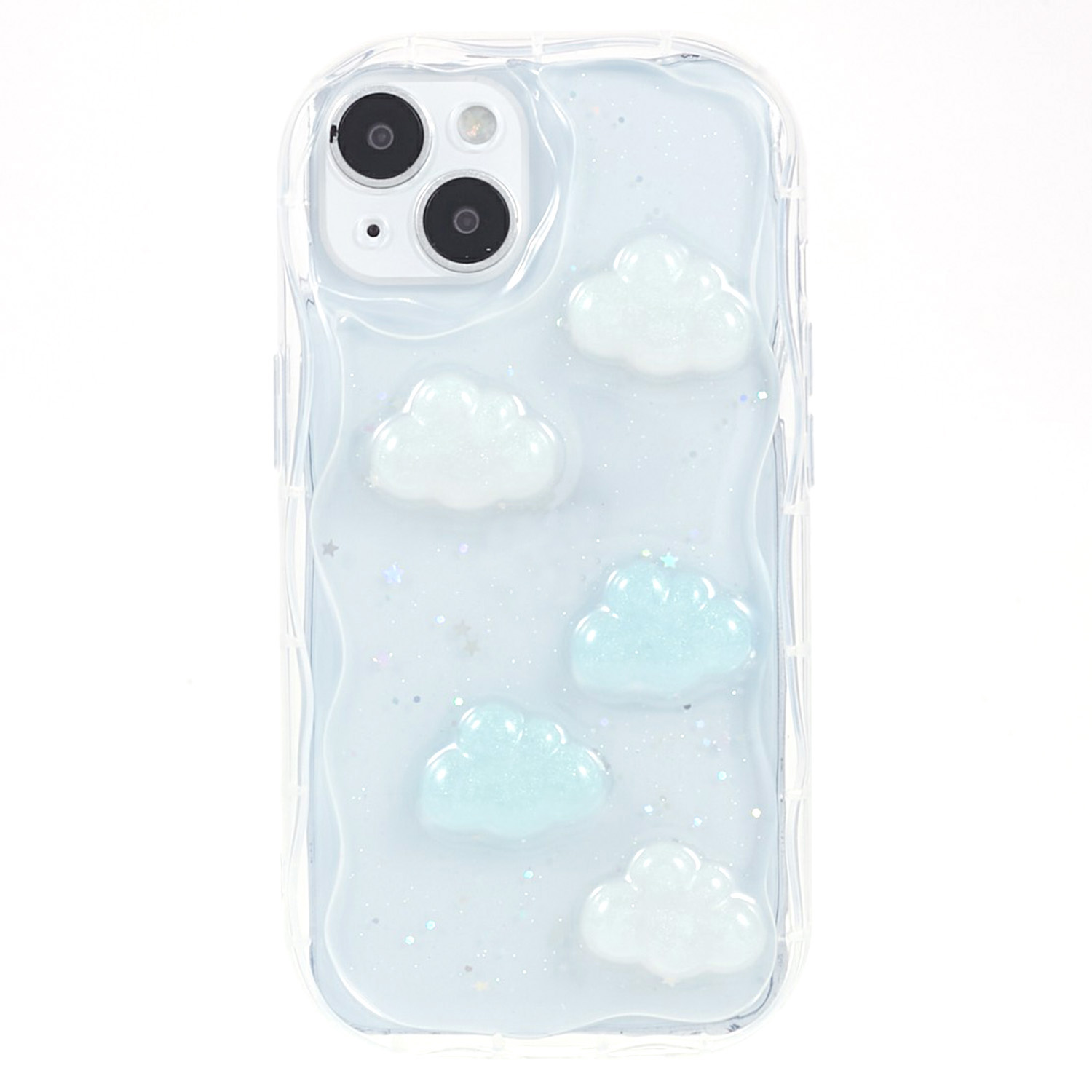 

Für Iphone 14 Plus 3D -schmetterling / Cloud -muster -rückdecke Epoxy TPU -telefonhülle - Wolke, iPhone 14 Plus