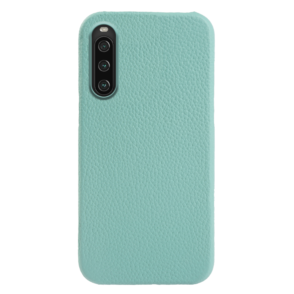 

Für Sony Xperia 10 III 5G / 10 III Lite Magnetic Handy Case Echte Kuh -leder -pc -rückenabdeckung - Minzgrün, Xperia 10 III 5G