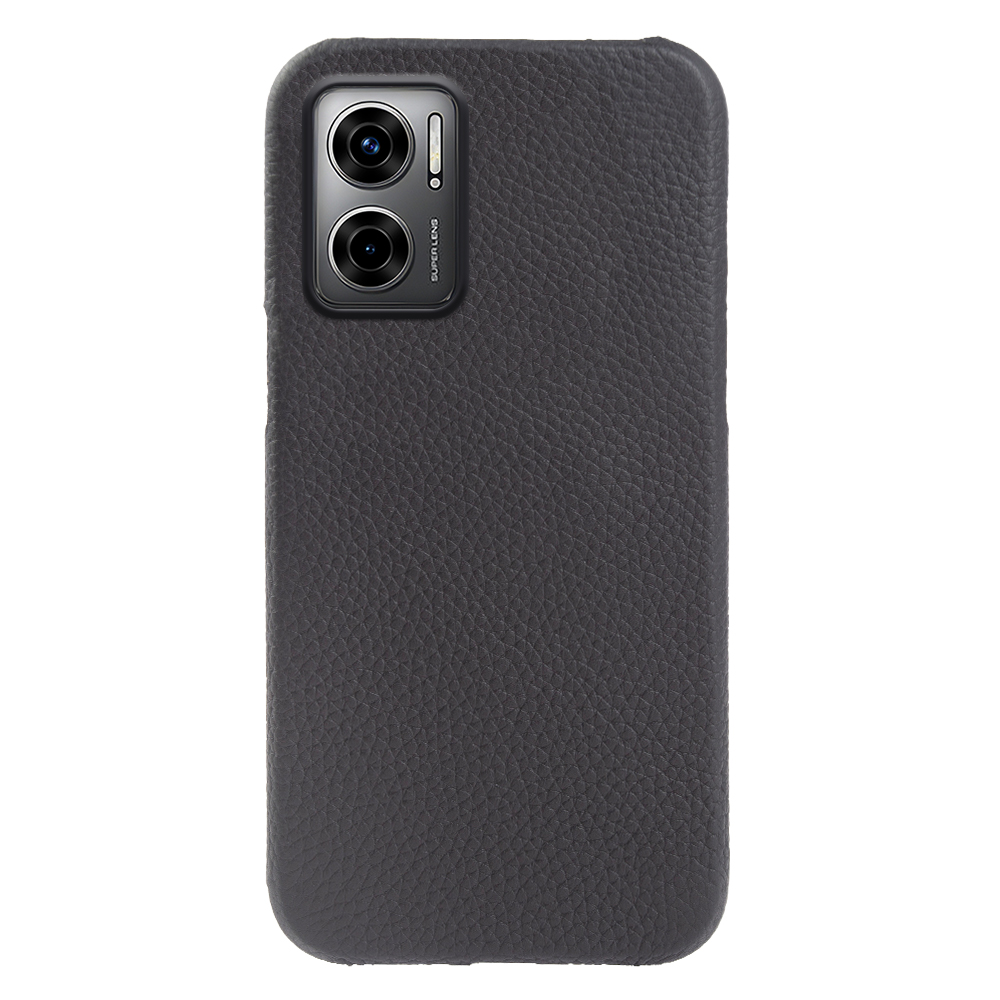 

Für Xiaomi Redmi 11 Prime 5G Echtes Kuhleder+pc Phone Case Litchi Textur Magnetic Protective Cover - Schwarz, Xiaomi Redmi 11 Prime 5G