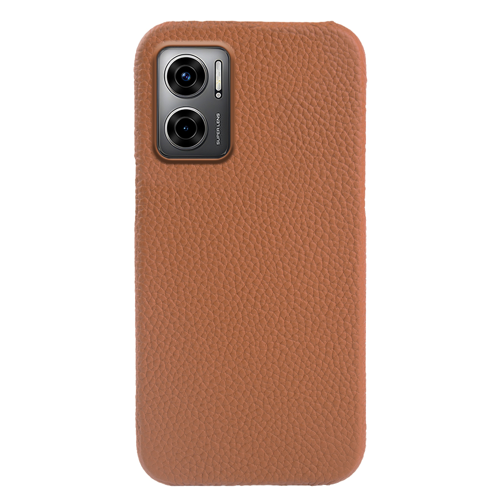 

Für Xiaomi Redmi 11 Prime 5G Echtes Kuhleder+pc Phone Case Litchi Textur Magnetic Protective Cover - Braun, Xiaomi Redmi 11 Prime 5G