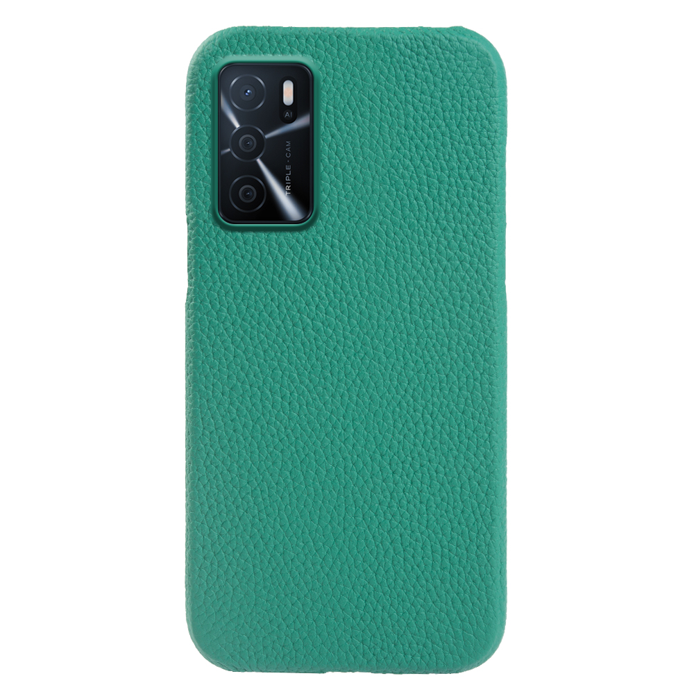 

Für Oppo A16 / A16s / A54s Magnetic Drop-proof Cover Echte Kuhleder+pc-telefonhülle - Cyan, Oppo A16
