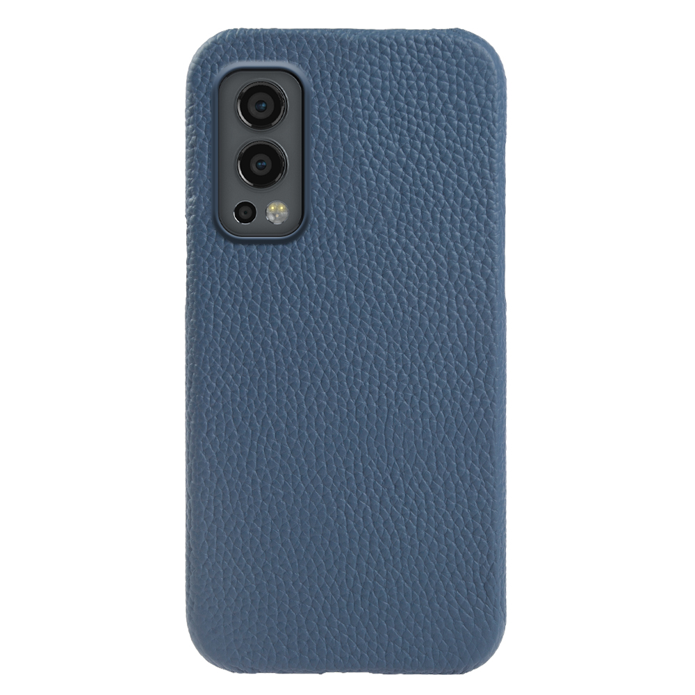 

Magnetisches Telefongehäuse Für OnePlus Nord 2 5G Anti-kratzer-echtkuh-leder-pc-abdeckung - Blau, OnePlus Nord 2 5G