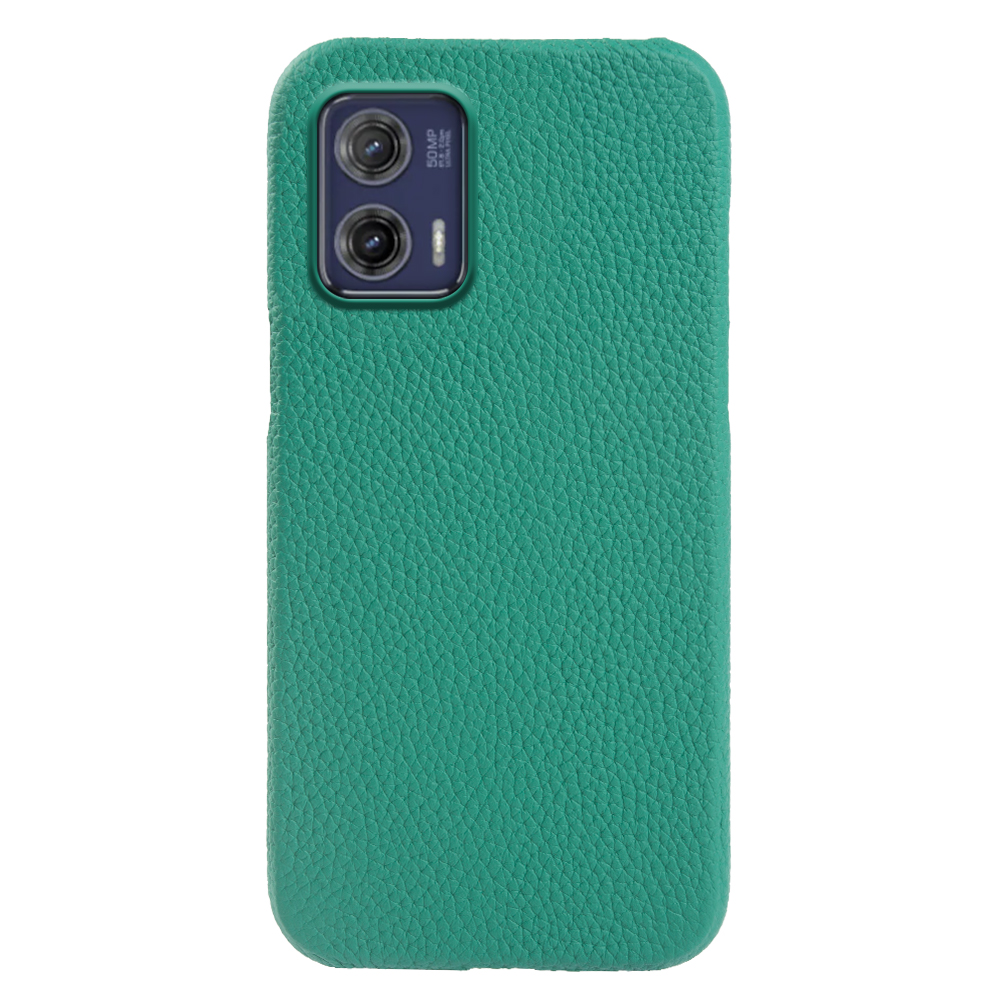 

Schockfeste Magnetabdeckung Für Motorola Moto G53 5g, Echte Kuhleder+pc -telefonhülle - Cyan, Motorola Moto G53 5G