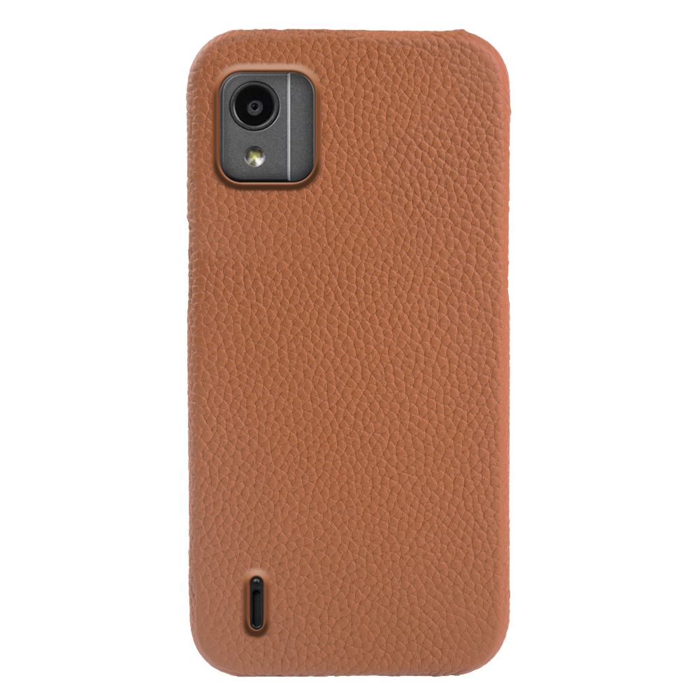 

Bump Proof Cover Für Nokia C110, Echte Kuhleder+pc Magnetic Phone Back Case - Braun, Nokia C110