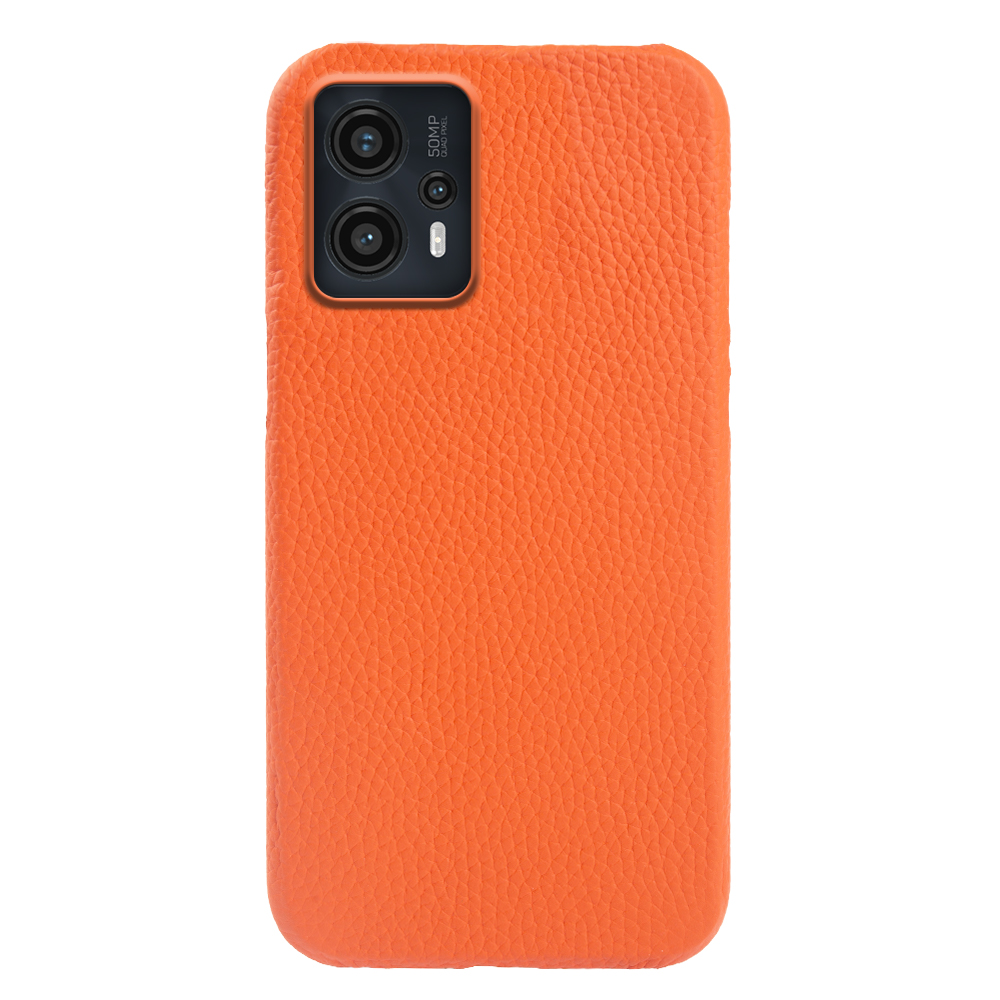 

Rückbedeckung Für Motorola Moto G13 4g, Litchi Textur Echtes Kuhleder+pc Magnetic Phone Hülle - Orange, Motorola Moto G13 4G