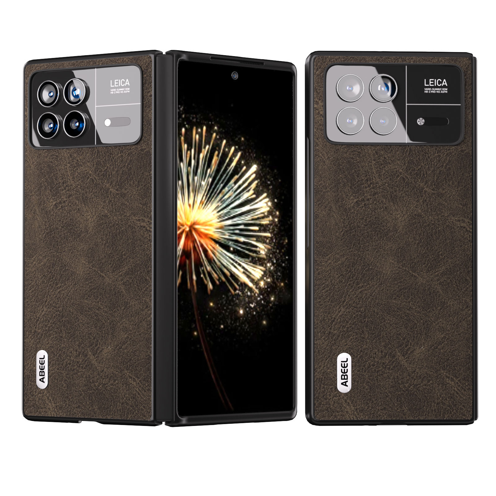 

Abeel Für Xiaomi Mix Fold 3 5G Litchi Textur Phone Hülle Pu-lederbeschichtete Pc-anti-drop-abdeckung - Khaki, Xiaomi Mix Fold 3 5G