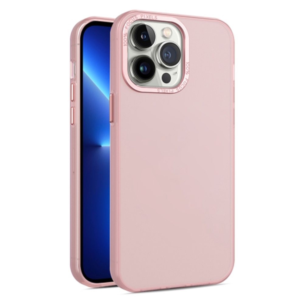 

Transluzent Mattes Telefonabdeckung Für Iphone 15 Pro Max, Aluminiumlegierung Lens Frame PC+TPU -schutzhülle - Rosa, iPhone 15 Pro Max