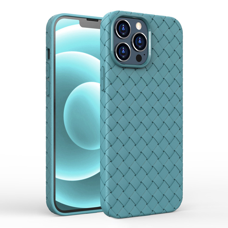 

Für Iphone 15 Pro Heat Dissipation Phone Case Gewebte Textur TPU -rückseite - Hellgrün, iPhone 15 Pro