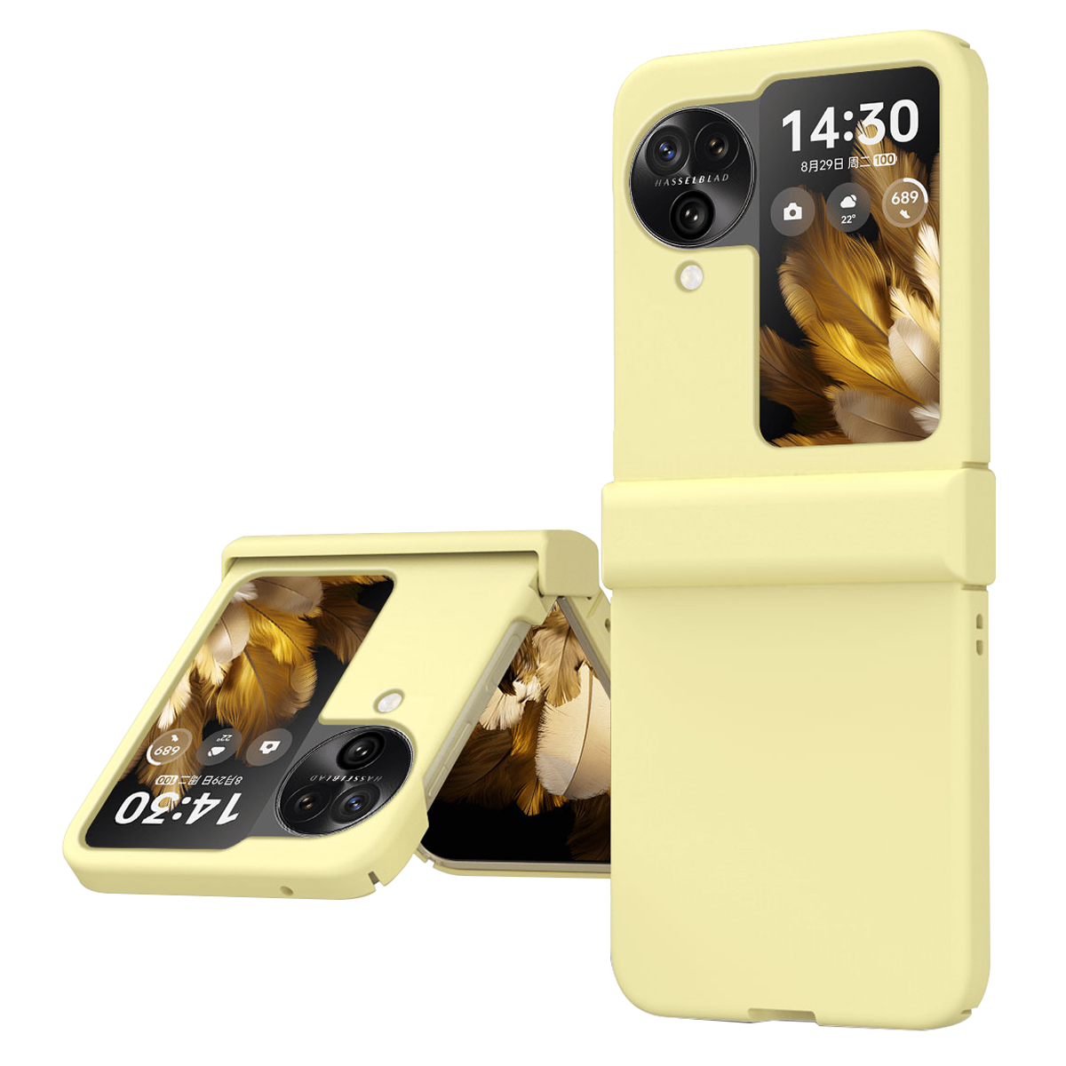 

Für Oppo Finden Sie N3 Flip Scharnierschutz Phone Hülle Hartpc Schock-absorptionsabdeckung - Gelb, Oppo Find N3 Flip 5G