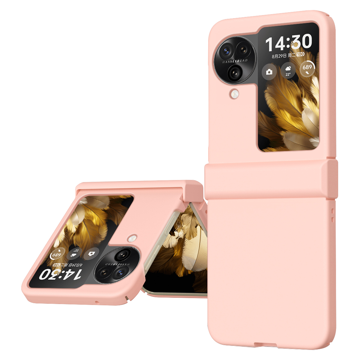 

Für Oppo Finden Sie N3 Flip Scharnierschutz Phone Hülle Hartpc Schock-absorptionsabdeckung - Rosa, Oppo Find N3 Flip 5G