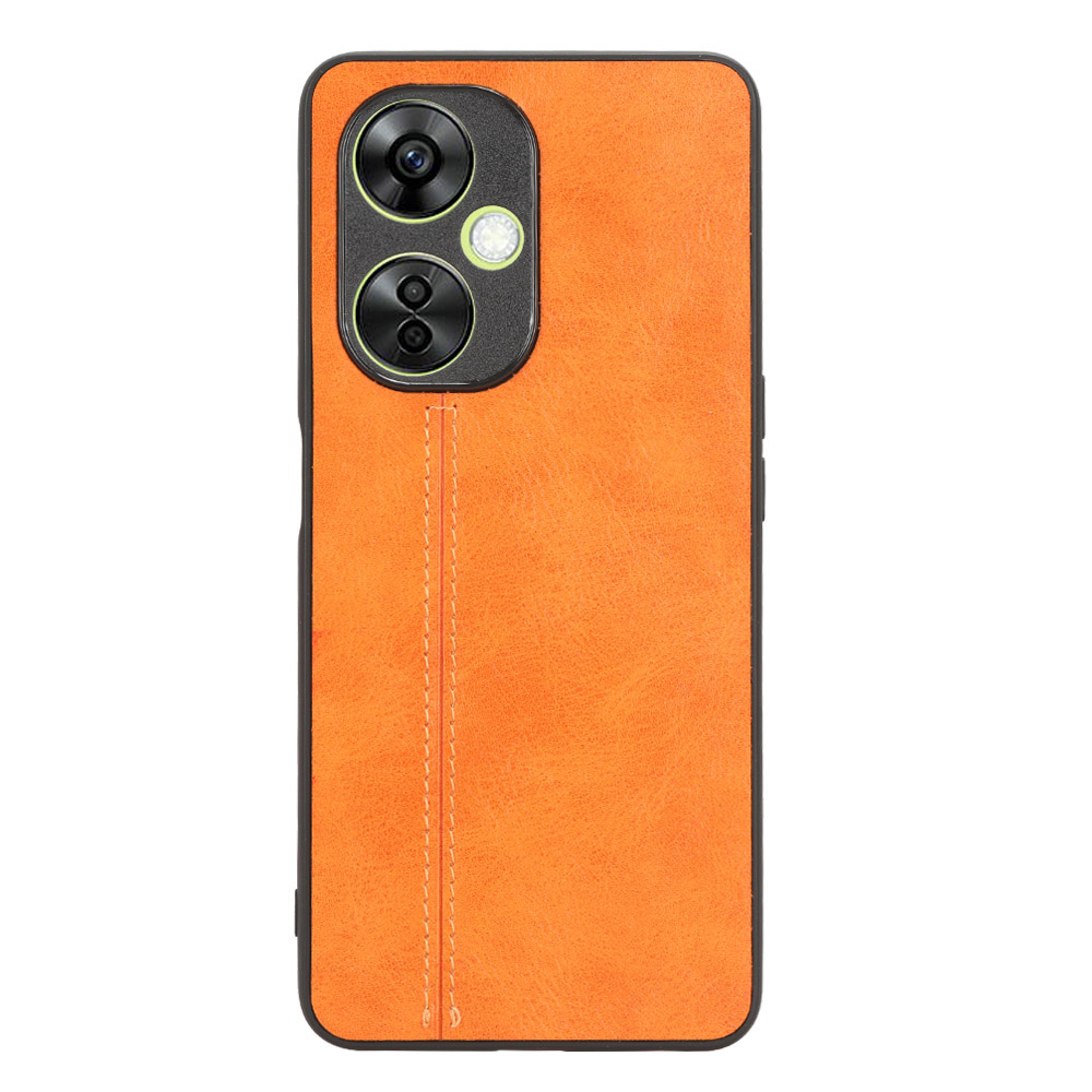 

Für Oppo K11 5G Stitching Line Telefon Zurück -abdeckung PU Lederbeschichteter PC+TPU -schutzhülle - Orange, Oppo K11 5G