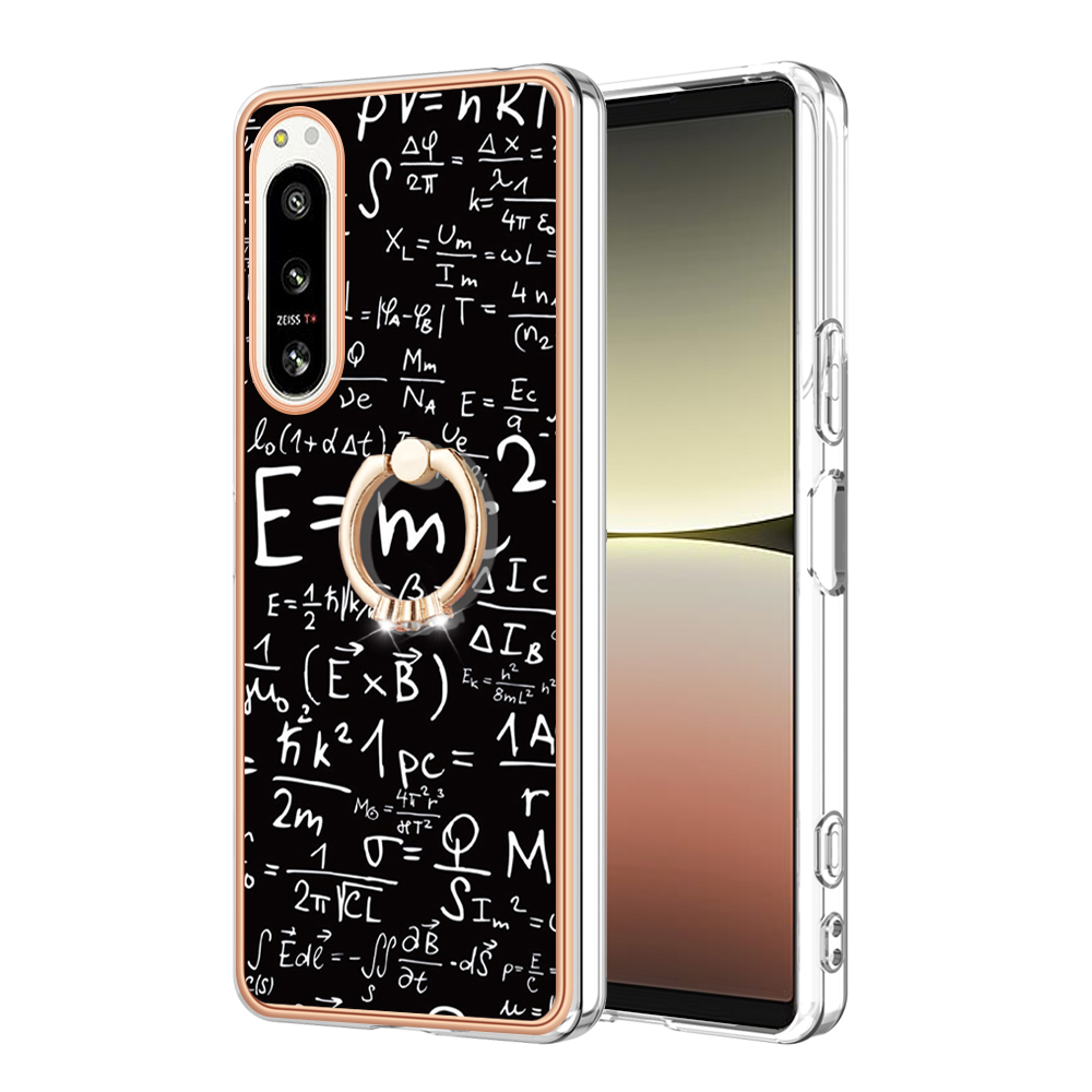 

YB IMD Series-20-style D-kickstand-telefonabdeckung Für Sony Xperia 5 IV 5G 2,0 mm Imd-muster Elektroplieren Tpu-abdeckung - Gleichung, Xperia 5 IV 5G