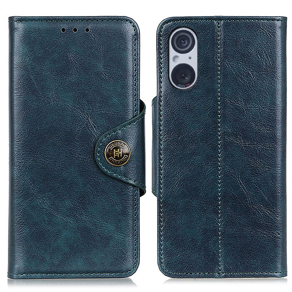 

Khazhen Für Sony Xperia 5 V Mobilfunkkoffer PU Leder Drop-proof-brieftasche Cover - Blau, Xperia 5 V