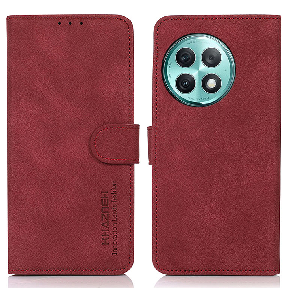 

Khazneh Für OnePlus Ace 2 Pro 5G Texthatured Wallet Stand Cover Magnetischer Verschluss PU Leder -smartphone Hülle - Rot, OnePlus Ace 2 Pro 5G