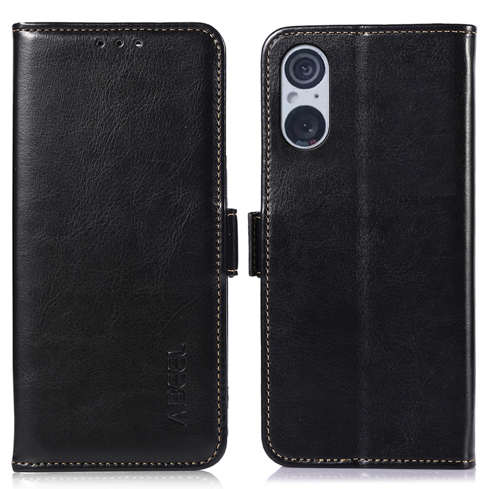 

Abeel Für Sony Xperia 5 V Crazy Horse Texture Phone Hülle Leder Brieftasche Anti-kratzer-abdeckung - Schwarz, Xperia 5 V