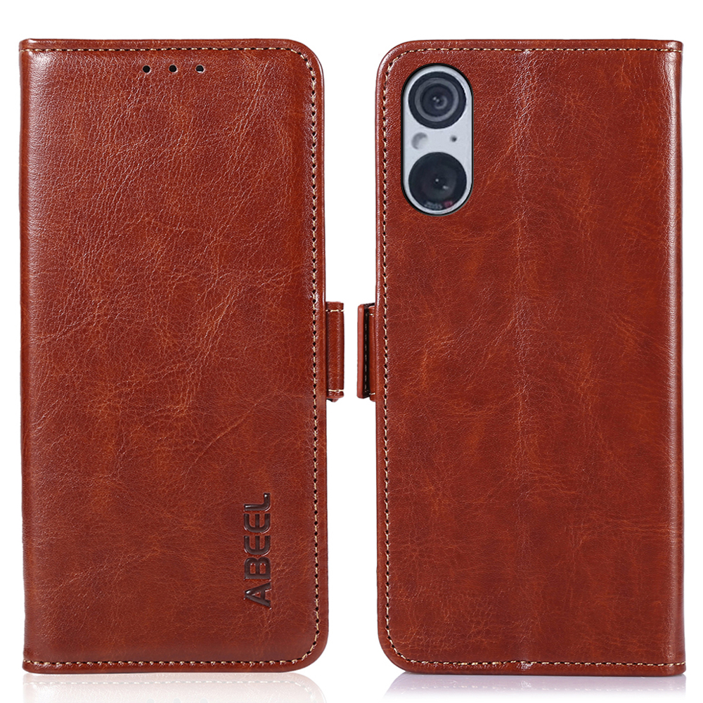 

Abeel Für Sony Xperia 5 V Crazy Horse Texture Phone Hülle Leder Brieftasche Anti-kratzer-abdeckung - Braun, Xperia 5 V