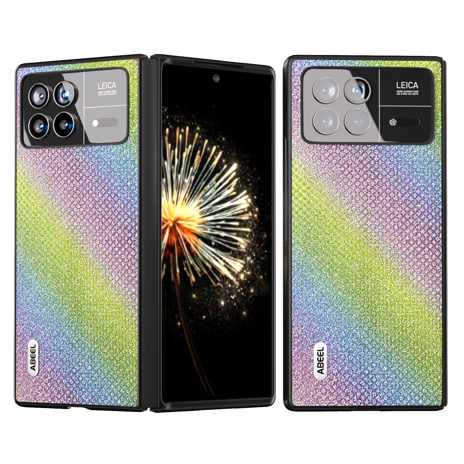 

ABEEL Für Xiaomi Mix Falt 3 5G PU Lederbeschichtete PC -strass -textur -hülle Schockdelie Telefonabdeckung - Mehrfarbig, Xiaomi Mix Fold 3 5G