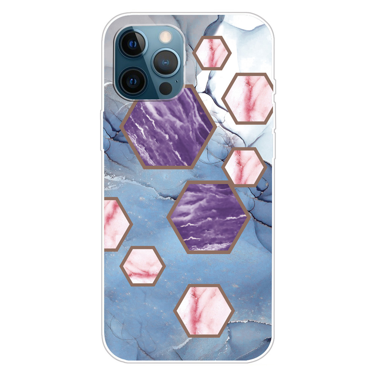 

Für Das Iphone 15 Marmormuster Gedruckte TPU -telefonhülle IMD Soft Mobiltelefon Zurück -cover, B -stil - Stil J, iPhone 15