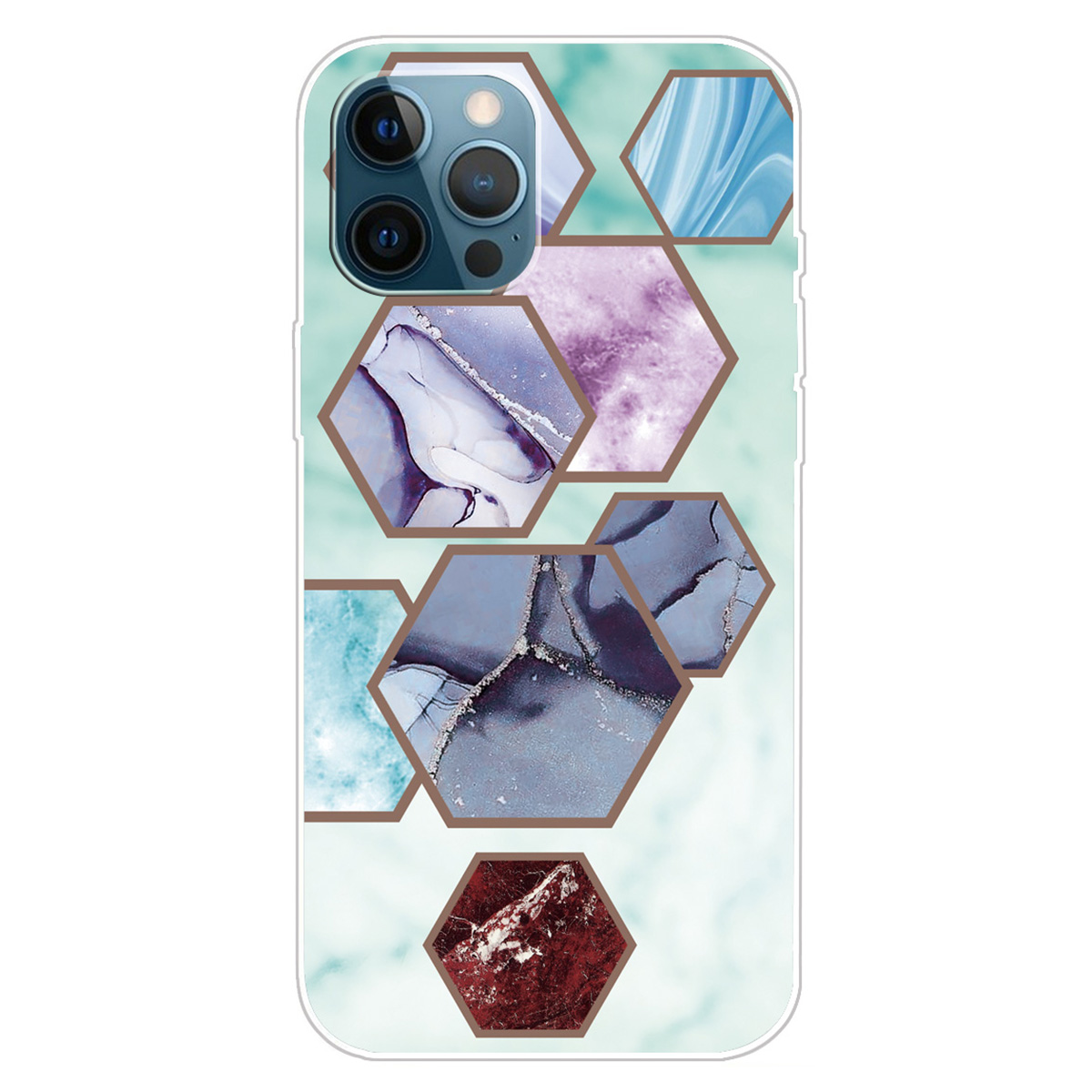 

Für Iphone 15 Pro Soft TPU Imd-telefonhülle Marmormuster Druckrop-profis-telefonabdeckung, B Style - Stil K, iPhone 15 Pro