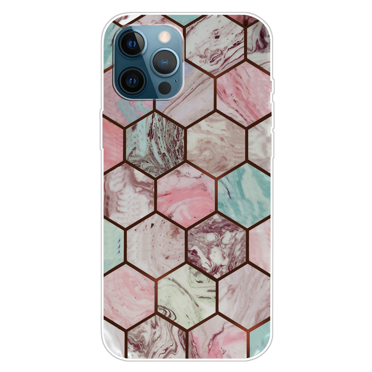 

Für Iphone 15 Pro Soft TPU Imd-telefonhülle Marmormuster Druckrop-profis-telefonabdeckung, B Style - Stil R, iPhone 15 Pro