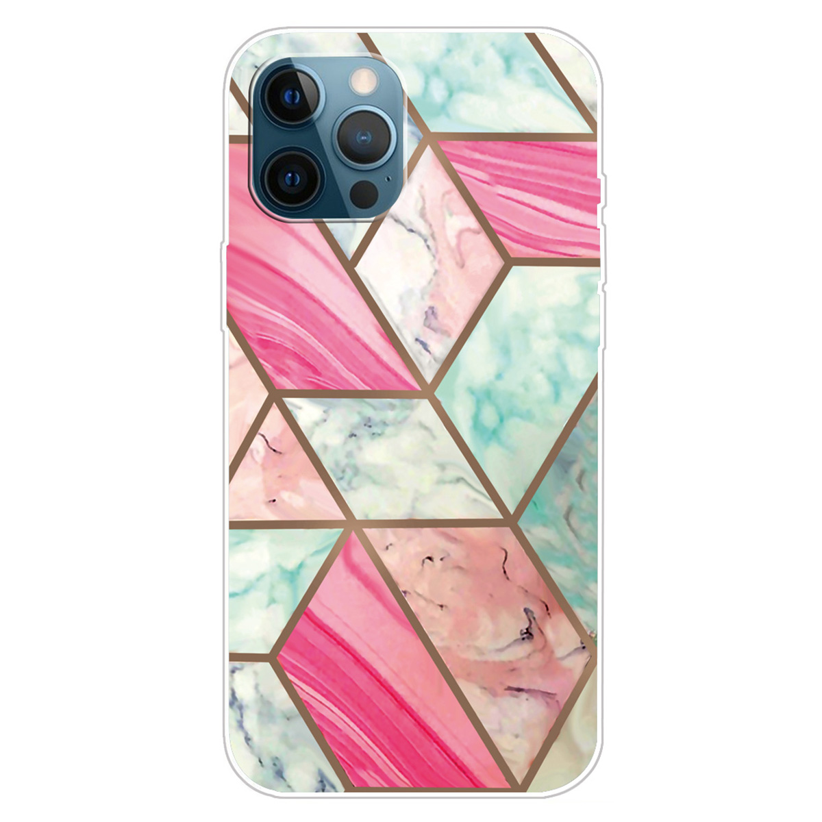 

Für Das Iphone 15 Pro Max TPU IMD Phone Protective Case Marmormuster Druck Mobile Rückseite, Stil A - Stil R, iPhone 15 Pro Max