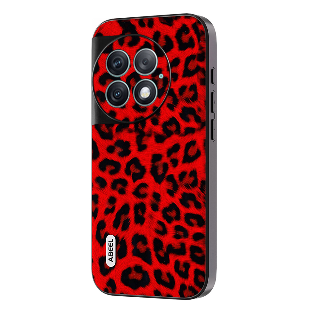 

ABEEL Leopard Texture Phone Hülle Für OnePlus Ace 2 Pro 5g, PU Leder+tpu+pc -schutzabdeckung - Rot, OnePlus Ace 2 Pro 5G