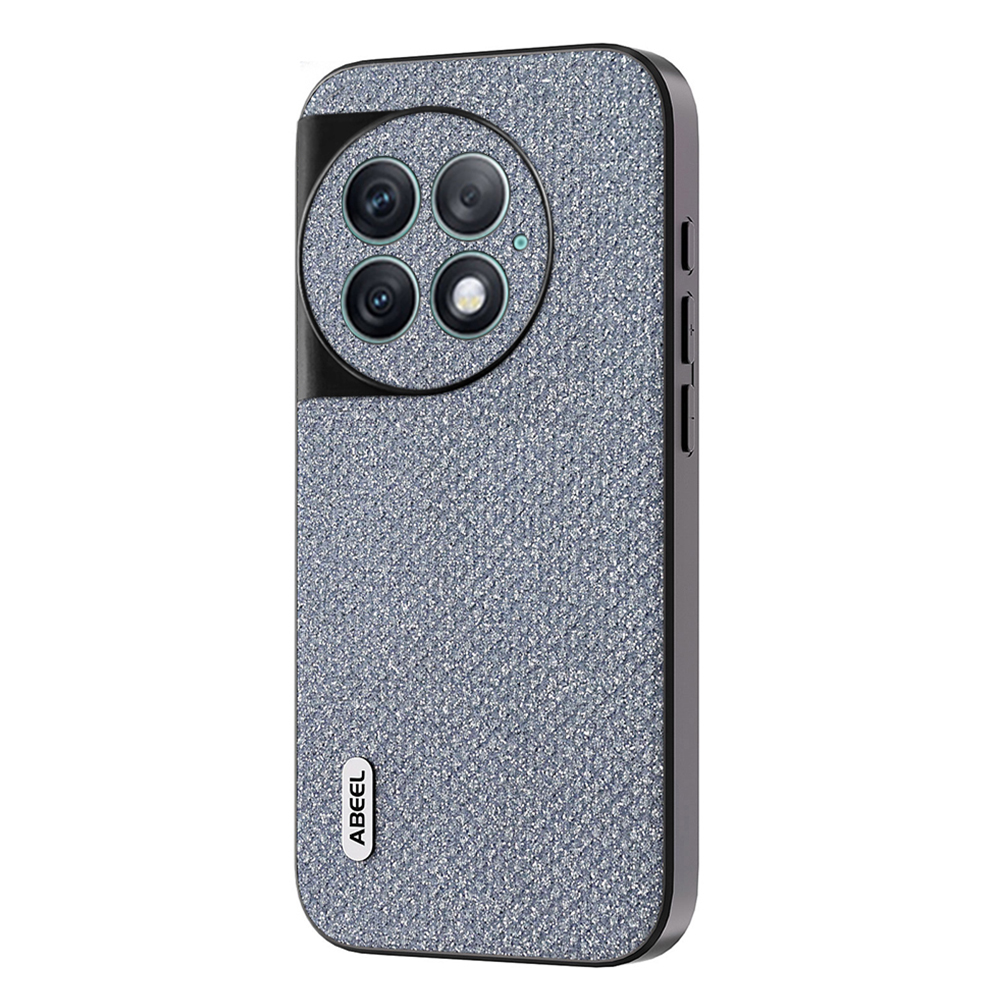 

ABEEL Für OnePlus Ace 2 Pro 5G Pu-lederbeschichteter PC+TPU Anti-schock-hülle Strass Textur Telefonabdeckung - Grau, OnePlus Ace 2 Pro 5G