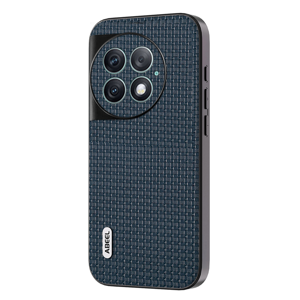 

Abeel Für OnePlus Ace 2 Pro 5G Echtes Kuhleder Beschichtetes PC+TPU Telefon Hülle Luxus Textur Schutzschutzabdeckung - Blau, OnePlus Ace 2 Pro 5G