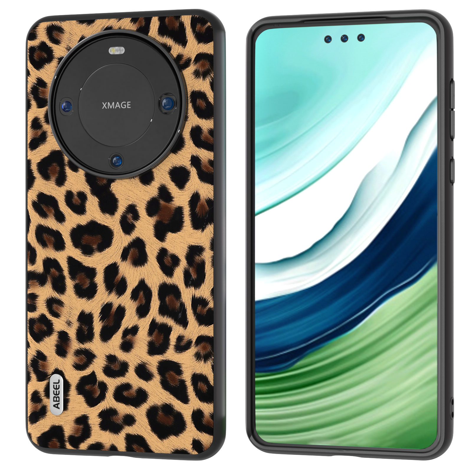 

Abeel-telefonhülle Für Huawei Mate 60 Pro Leopard Textur Kratzfeste Pu-leder+tpu+pc-abdeckung - Champagner Gold, Huawei Mate 60 Pro
