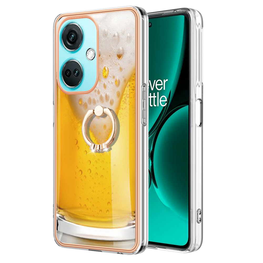 

YB IMD Series-20-stil D Elektroplattiertes Telefonfall Für OnePlus Nord CE 3 Lite 5G / Nord N30 5g / Oppo K11x 5g, IMD 2,0 mm TPU -kickstand -cover - Bier, OnePlus Nord CE 3 Lite 5G
