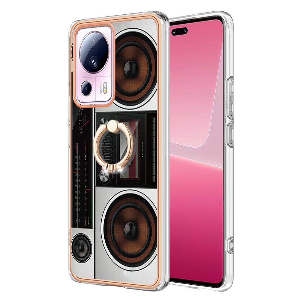 

YB IMD Series-20-stil D Kickstand Telefonhülle Für Xiaomi 13 Lite / Civi 2, IMD 2,0 mm TPU -elektroplattenabdeckung - Radio, Xiaomi 13 Lite