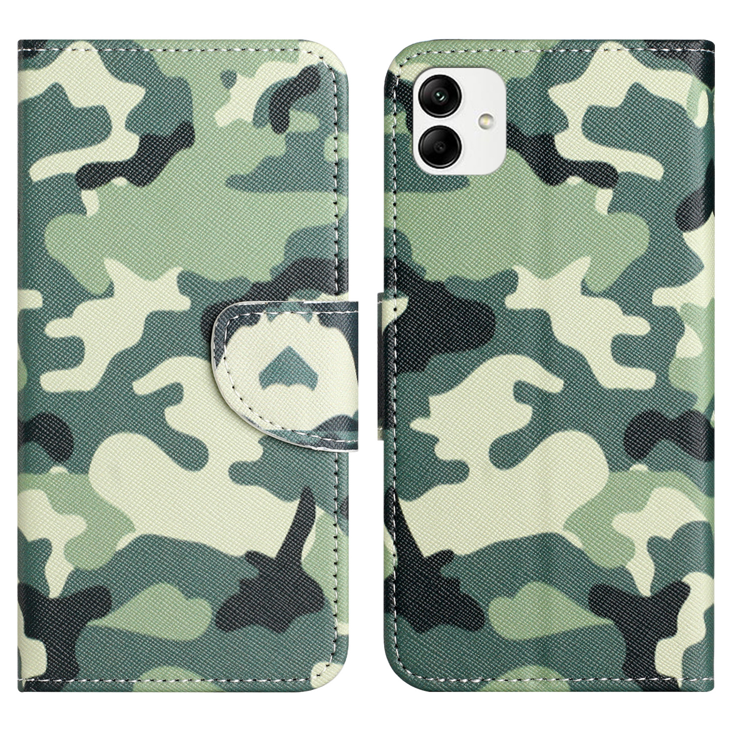 

PU Leder -stand Wallet Hülle Für Motorola Moto G14 4g, Cross Textur Muster Druck Telefonabdeckung - Tarnung, Motorola Moto G14 4G