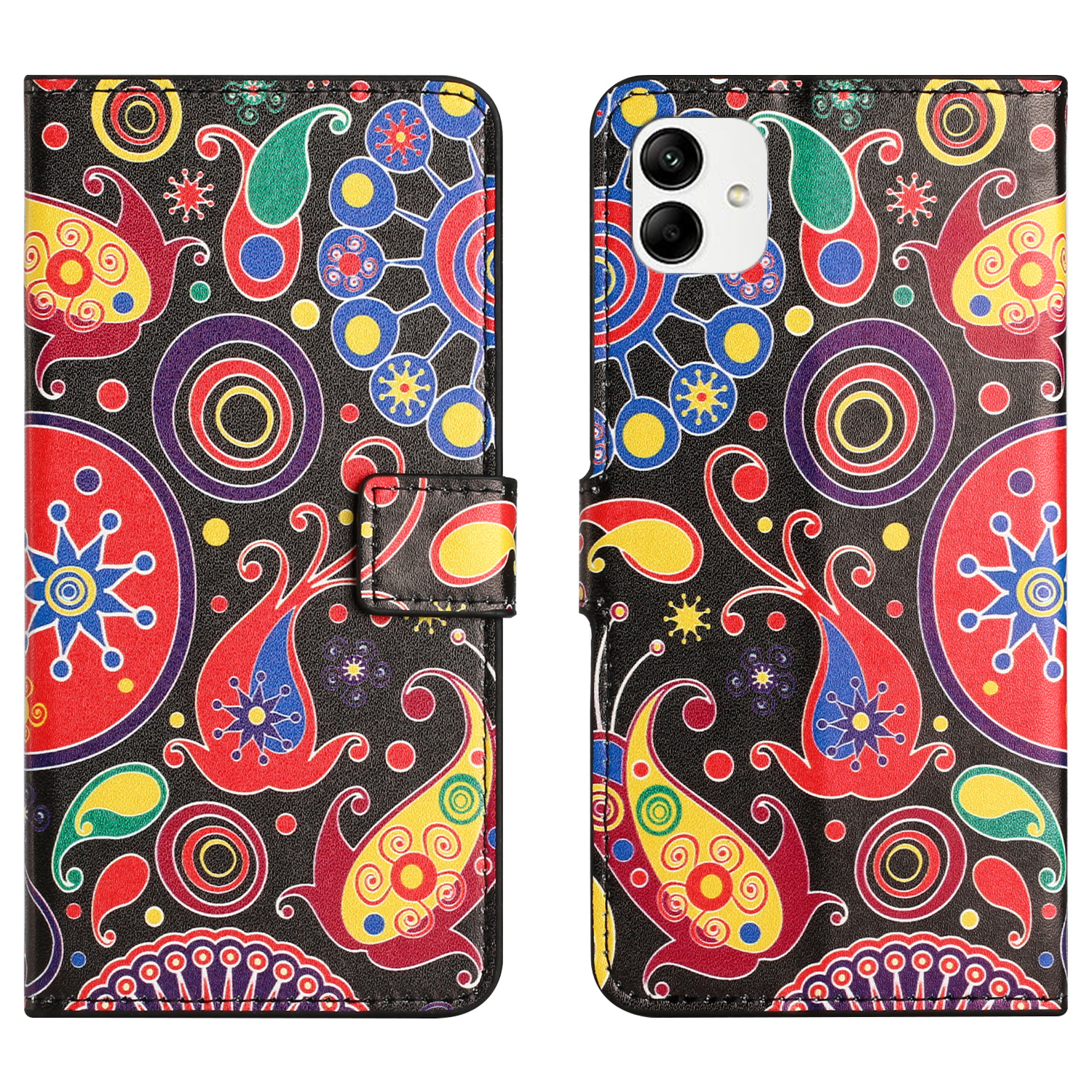 

Brieftasche Telefonabdeckung Für Motorola Moto G14 4g, PU -lederständer Muster Druckphase - Qualle, Motorola Moto G14 4G