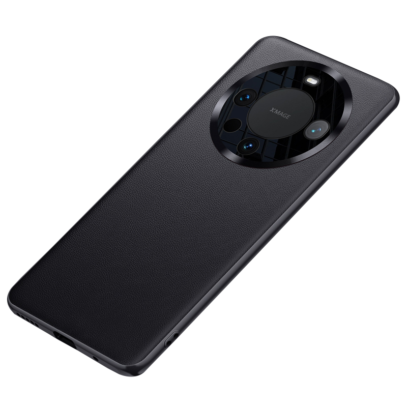 

Telefonkoffer Für Huawei Mate 60 Pro, Metall -objektivschutz PU Leder+tpu+pc Telefonabdeckung (2. Gen) - Schwarz, Huawei Mate 60 Pro