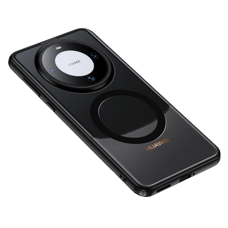 

Magnethülle Für Huawei Mate 60 Kompatibel Mit Magsafe PC+TPU Schockdelie -telefonabdeckung - Matt-schwarz, Huawei Mate 60