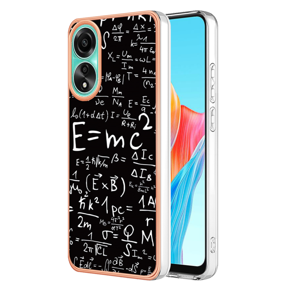 

YB IMD Series-19-stil D Für Oppo A78 4G Muster Phone Hülle Elektroplattiert 2,0 mm TPU Imd-abdeckung - Gleichung, Oppo A78 4G
