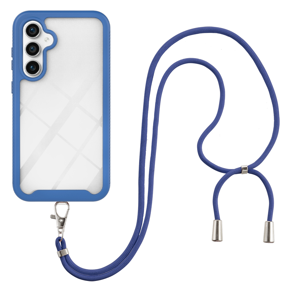 

YB PC Series-4-fall Für Samsung Galaxy S23 Fe, PC+TPU Anti-scratch-abdeckung Mit Lanyard - Saphir, Galaxy S23 FE
