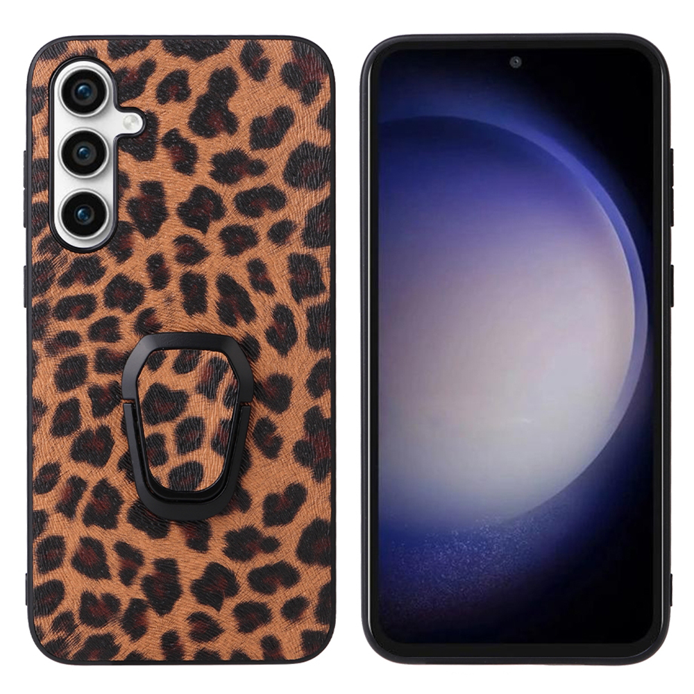 

Für Samsung Galaxy S23 fe PU Leder+tpu+pc Phone Cover Kickstand Handy Back Case - Leopard, Galaxy S23 FE